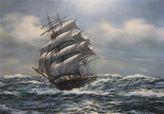 § Henry Scott FRSA (1911-2005) The Wool Clipper Oberon 13.5 x 19.5in.